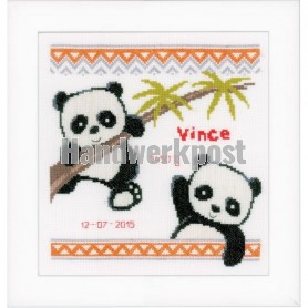 stickpackung panda's, geburt vince