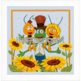 stickpackung maya de bij, tussen de zonnebloemen
