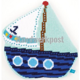 kreuzstichkissen lief!, zeilboot