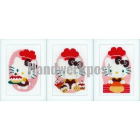 stickpackung hello kitty, in de bakkerij drieluik