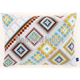 kreuzstichkissen etnisch
