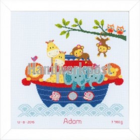 stickpackung ark van noach, geburt adam