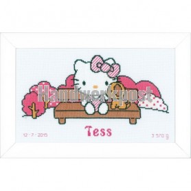 stickpackung hello kitty, geburt tess
