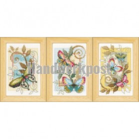 stickpackung decoratieve vlinders drieluik