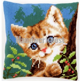 kreuzstichkissen poes in boom