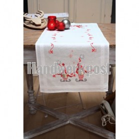 kreuzstichläufer zingende kerstkabouters, wit