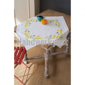 stielstichdecke lentebloemen, wit