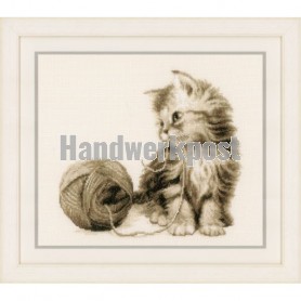 stickpackung kitten spelend met bol wol