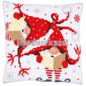 kreuzstichkissen zingende kerstkabouters