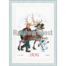 stickpackung frozen, kristoff en sven, geburt lucas