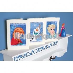 stickpackung glückwunschkarte (3 st.) frozen, anna, olaf en elsa