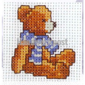 stickpackung teddybeer met sjaal