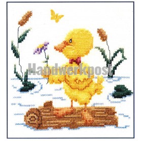 stickpackung eendenkuiken met bloem
