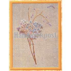 stickpackung hortensia op natuurlinnen