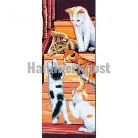 stramin poezen spelend van de trap…