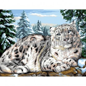 stramin + garnpaket, sneeuwluipaard