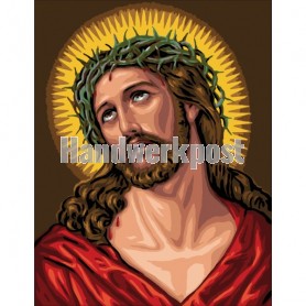 stramin + garnpaket, jezus met doornenkroon