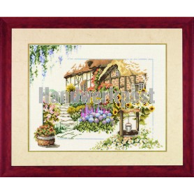 stickpackung cottage met bloemen 
