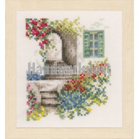 stickpackung steegje met bloemen