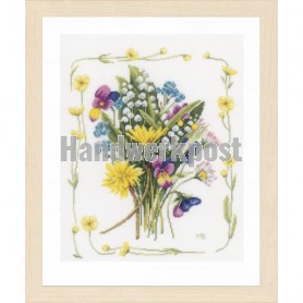 stickpackung marjolein bastin, veldboeket met bloemenrand