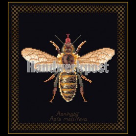 stickpackung honingbij op zwart