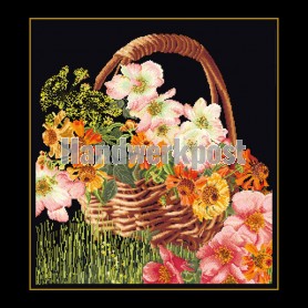stickpackung bloemenmand op zwart