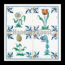 stickpackung tegels, bloemen