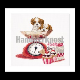 stickpackung puppy's op weegschaal