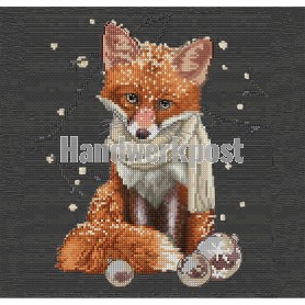 stickpackung vosje in wintersfeer op zwart