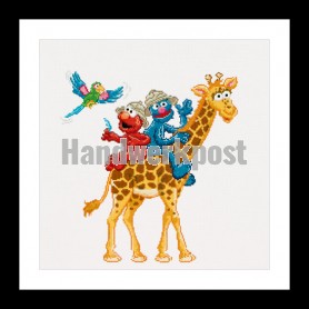 stickpackung sesamstraat, elmo en grover op safari