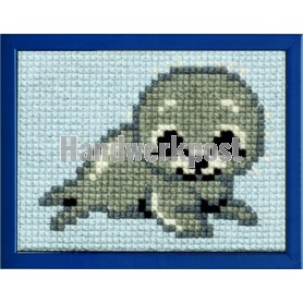 kreuzstichwandbehang zeehondje