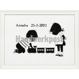 stickpackung jip en janneke, geburt, spelen met de trein