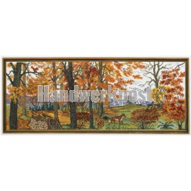 stickpackung herfstlandschap met bosdieren