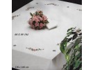 stielstichdecke anemonen met voorjaarsbloemen, wit
