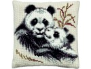 kreuzstichkissen panda met jong