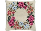 kreuzstichkissen bloemenkrans