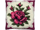 kreuzstichkissen rode rozen