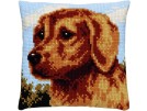 kreuzstichkissen golden retriever
