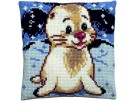 kreuzstichkissen zeehondje