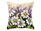 kreuzstichkissen margrieten met bloemen