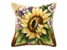 kreuzstichkissen zonnebloem met bloemen