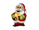 kreuzstichkissen lachende kerstman met ster