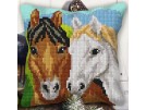 kreuzstichkissen paarden