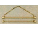 metallenbesläge mit kette für klingelzug/messlatte 14 cm