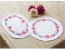 kreuzstichdeckchen veldbloemen met vlinders, wit