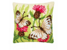 kreuzstichkissen vlinders op veldbloemen