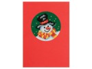 stickpackung weihnachtskarte, sneeuwpop