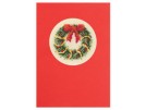 stickpackung weihnachtskarte, kerstkrans