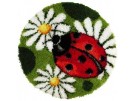 knüpfdecke margrieten/lieveheersbeestje