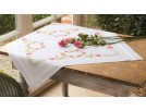 kreuzstichdecke rozen, wit